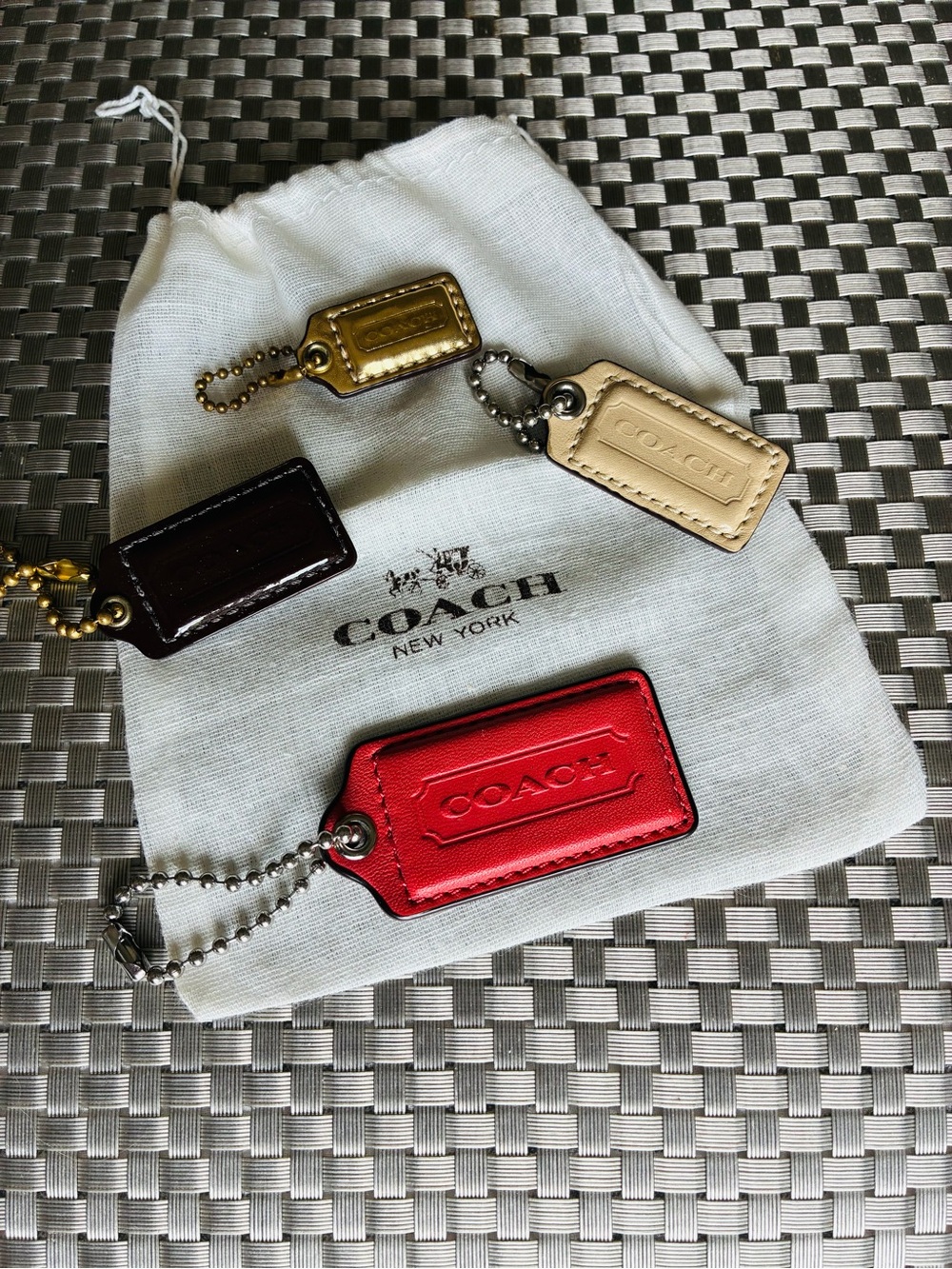 COACH Set 4 Tags for Purse/Backpack/Wristlet PLUS dust bag